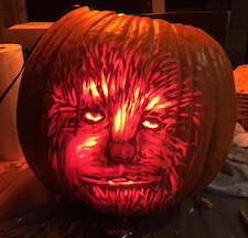 Pumpkin carving of Chewbacca